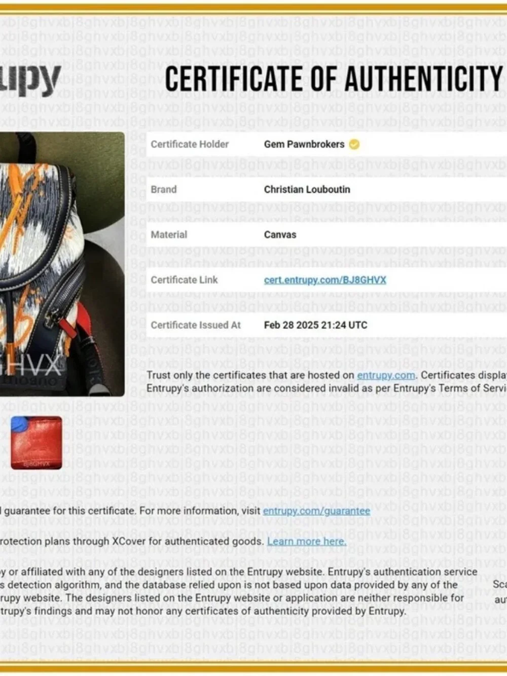 Christian Louboutin Explorafunk Small Denim Backpack - Orange/Navy